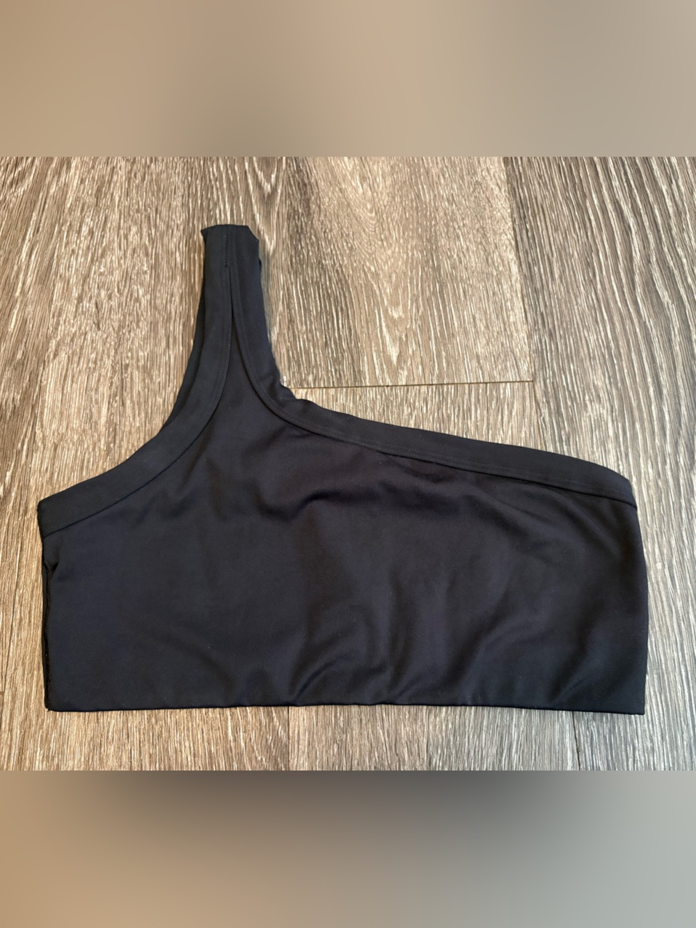 Women’s Black One Shoulder Sports Bra Small